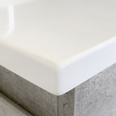Fienza 750mm Reba MB Crystal Amato Double Wall Hung Satin Black Vanity - Satin White Panels